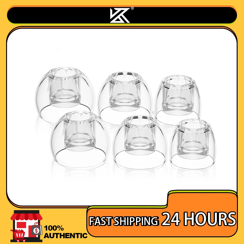 KZ LS01 Acoustic waveguide High-Transparency Liquid Silicone Earphone Ear Tips Soft Universal size for wide compatibility