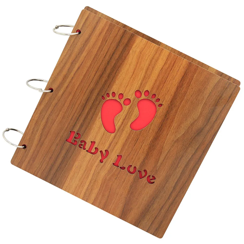 

12 Inch High Capacity Photo Album Memory Scrapbook DIY Wooden Storage Growth Keepsake H made Craft Sewing Pattern
