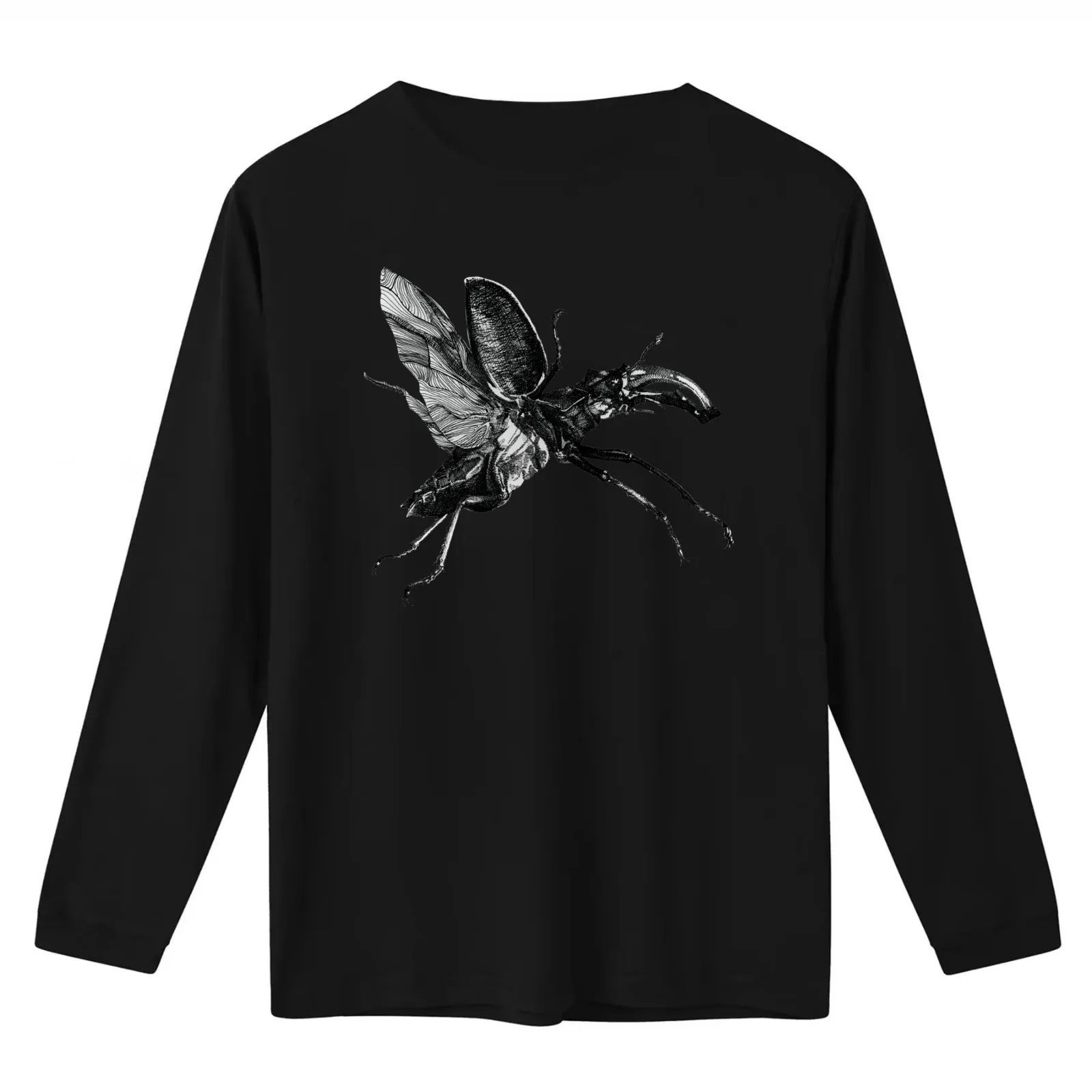Flying Victorian Insect Beetles Bug T-Shirt Summer Casual Cotton Tee Oversized Streetwear Tops Vintage Graphic Print