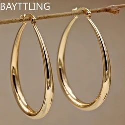925 Sterling Silver 18K Gold U Hoop Earrings For Women Fashion Charm Party Punk Gift Jewelry Accessories