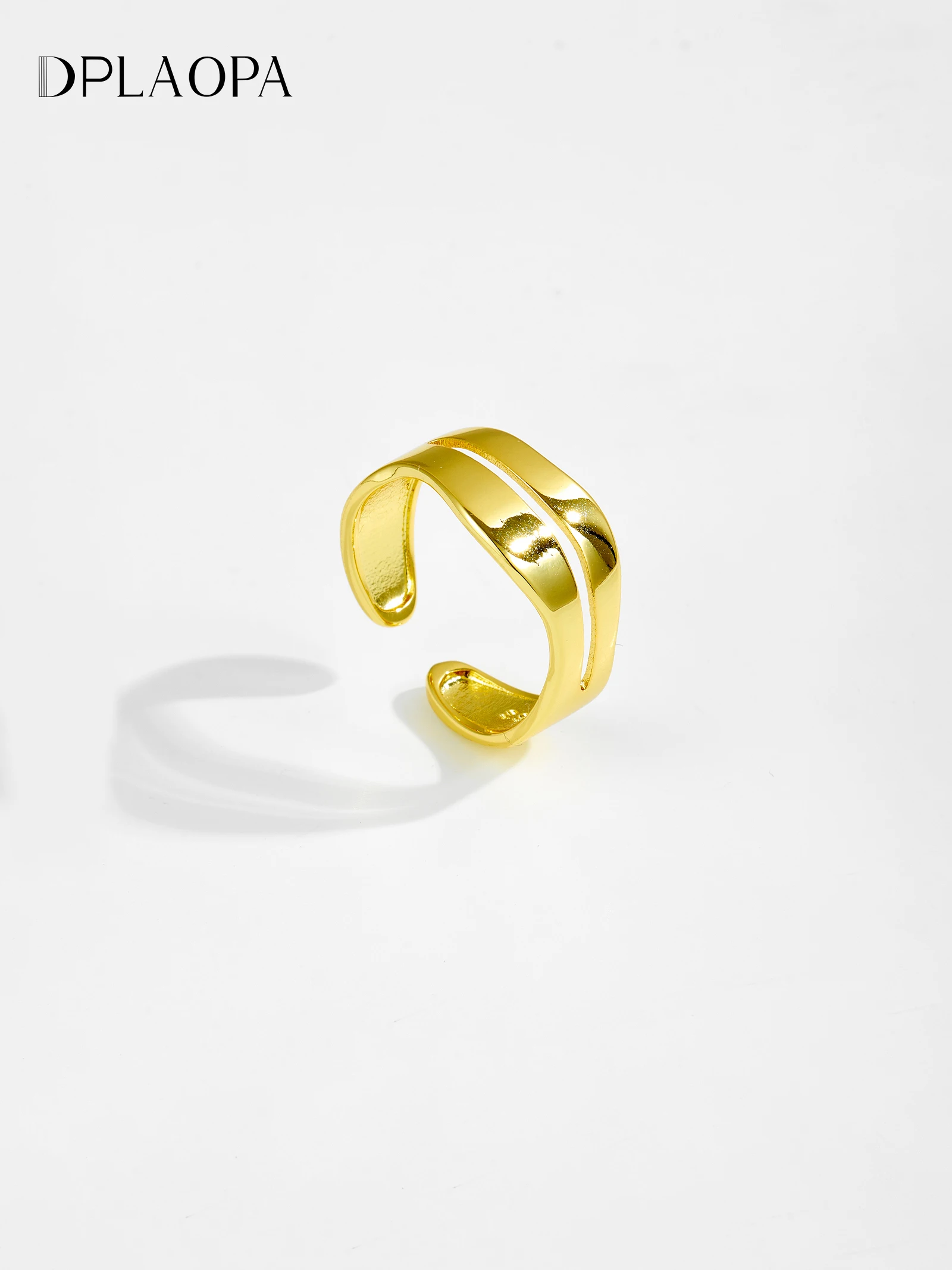 

DPLAOPA 925 Sterling Silver Irregular Open Adjustable Thick Ring New Fine Party Gift 2025 Jewelry for Women