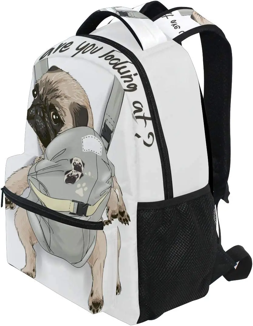 PDPDog-Grand Sac à Dos Personnalisé avec Citation Amusante pour Enfant Garçon et Fille, Cartable de Voyage pour École, Ordinateur Portable, Tablette