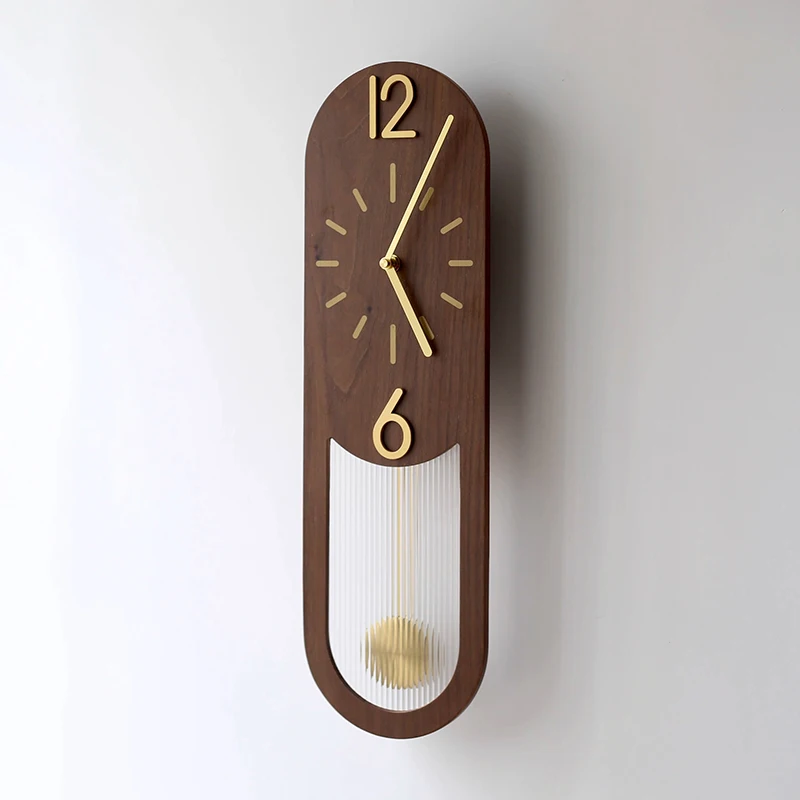 

Simple Wall Clocks Luxury Retro Clocks Elegant Wooden Design Clock Household Entrance Hall