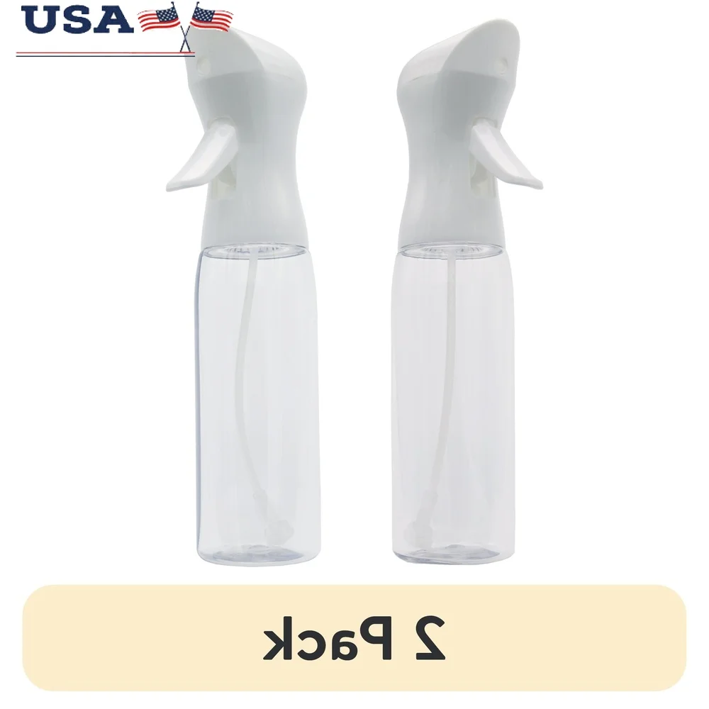 

2 Pack Plastic Mister Spray Bottles 12 Oz Fine Mist Trigger Bottles Hair Laundry Plant Watering Cleaning