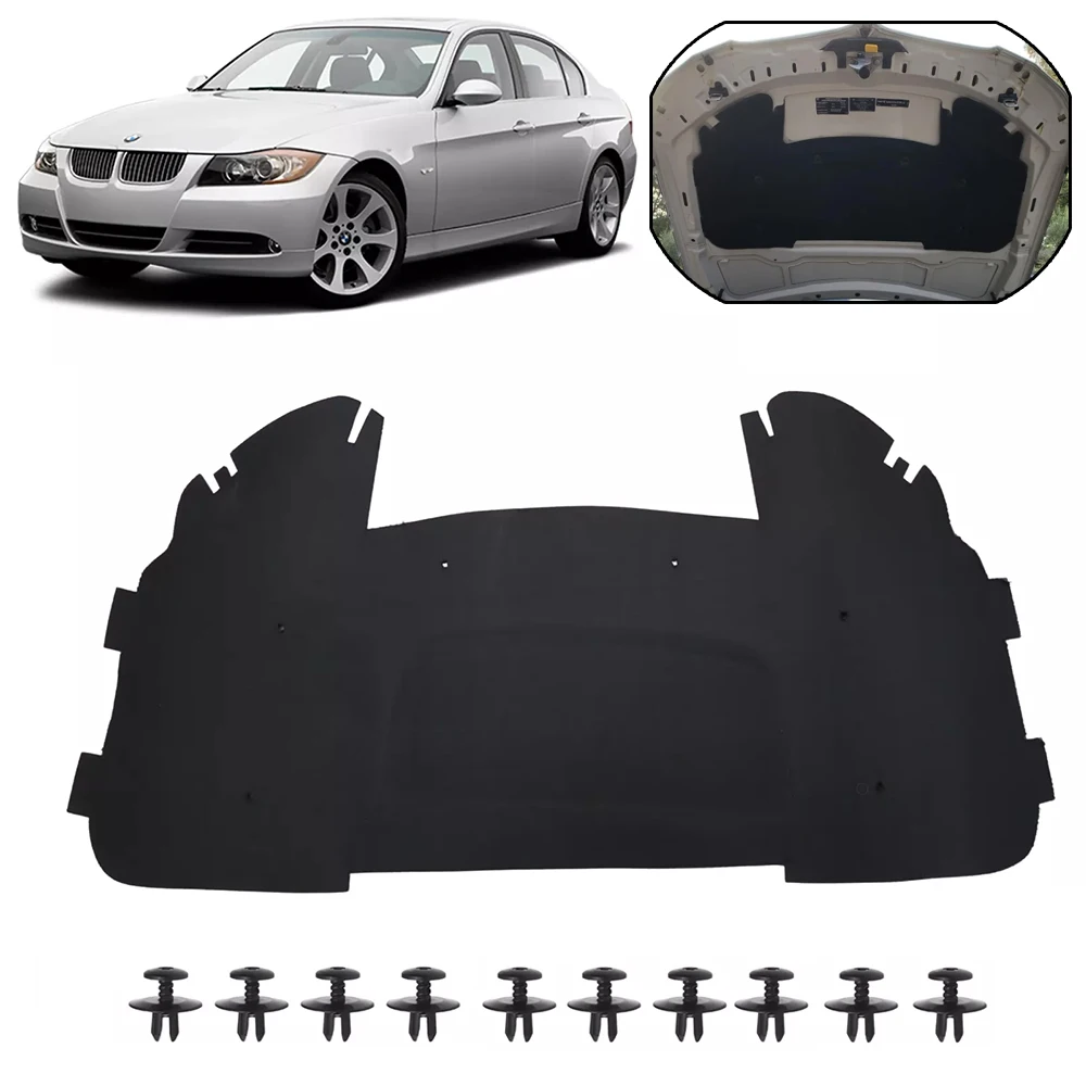 Front Hood Engine Insulation Pad Bonnet Panel Sound Heat Insulation Mat 51487059260 For BMW 3 Series E90 E91 E92 E93 323i 325i