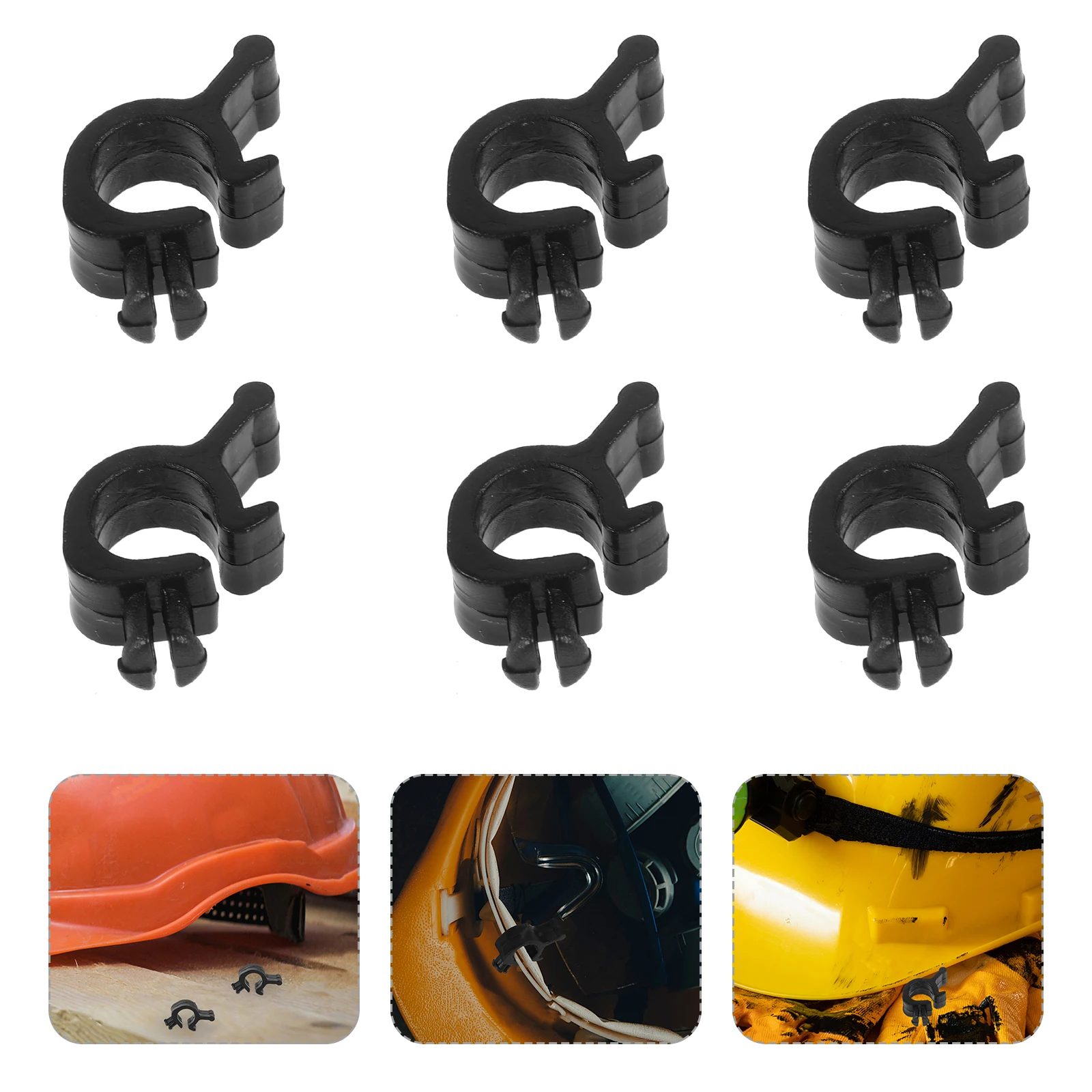 

10pcs Light Cable Clip Miner Cap Flashlight Wire Holder Construction Hat Headlamp Wire Clips Accessories Hard Hat