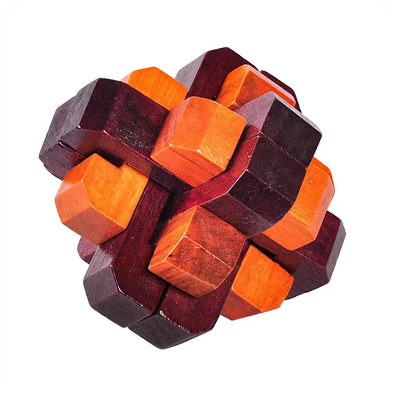 HuiShou Luban Lock Unlock Interlocking Puzzle Rompecabezas IQ Test Wooden Brain Teaser Game For Adults And Kids Educational Toys