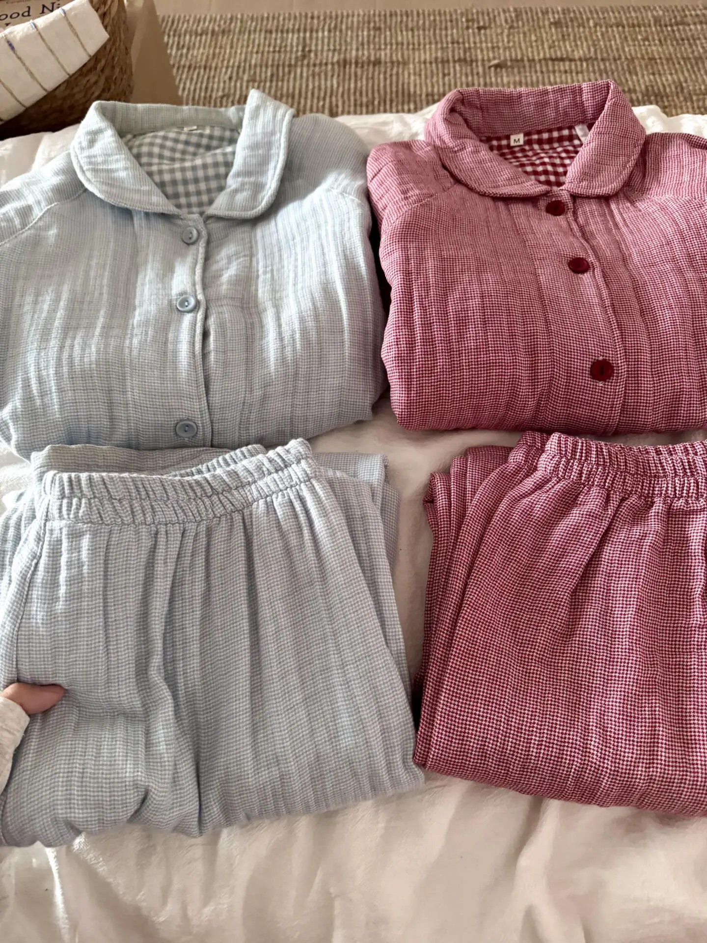pigiama-in-cotone-a-maniche-lunghe-chawang-2026-nuovo-modello-da-donna-primavera-autunno-a-quadri-azzurri-quattro-strati-abbigliamento-da-casa-comodo-pigiama