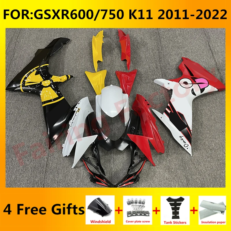 

Fairing kit for GSXR600 750 GSXR 600 GSX-R750 K11 2011 2012 2013 2014 2015 2016 2017 2018 2019 2020 2021 Fairings set red white