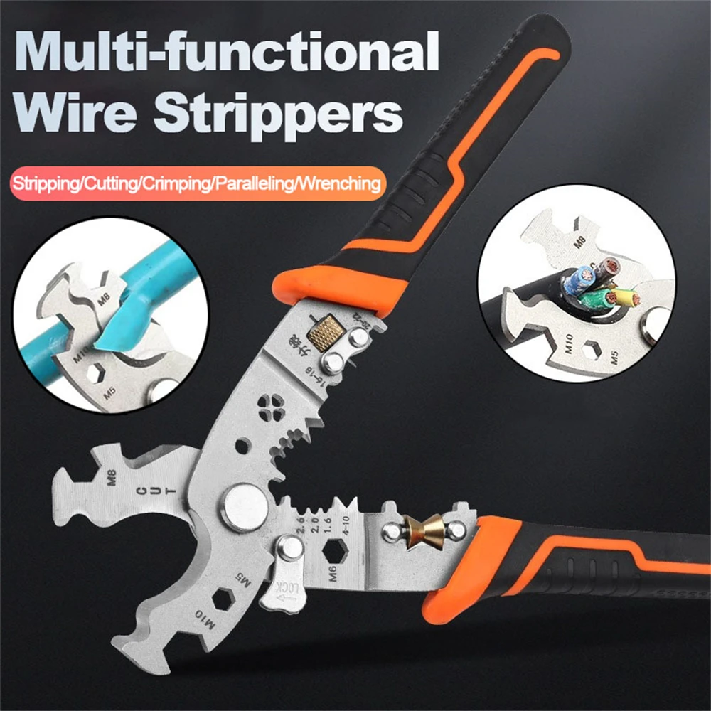 

Multifunctional Wire Stripper Crimping Pliers,Crimper Cable Cutter Wire Stripper Multi-use Crimping Pliers Terminal Hand Tools