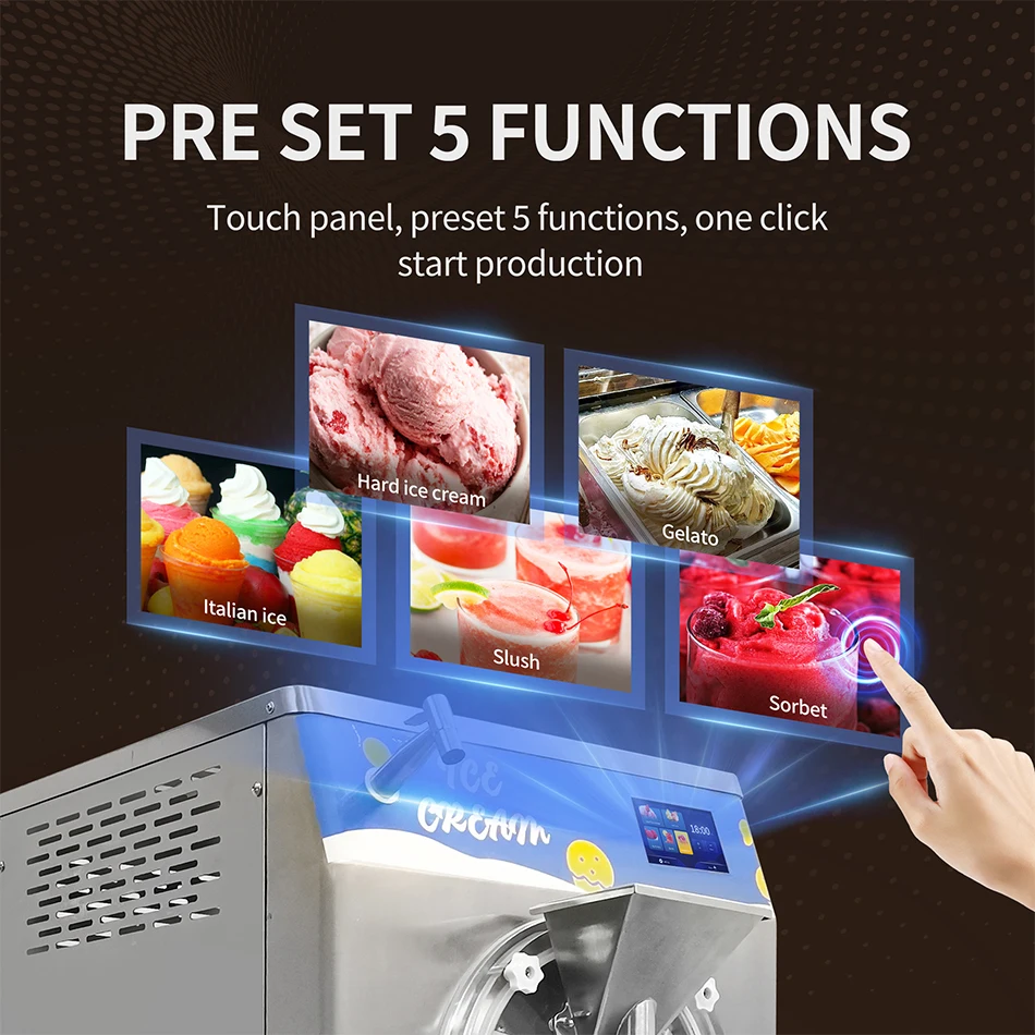 Variable Speed Economical Gelato Chocolate Ice Cream Ball Maker Machine With 1 Year Warranty