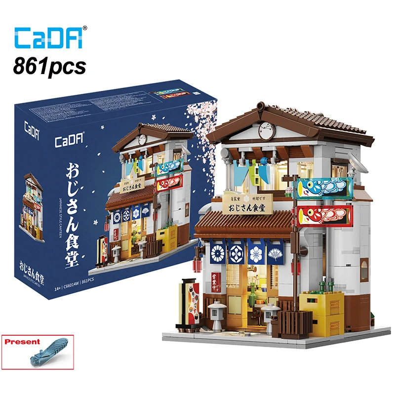 Cada LED Stad Japanse Stijl Kantine Huis Architectuur Bouwstenen Late Night Kantine Figuren Bricks Speelgoed voor Kid Geschenken
