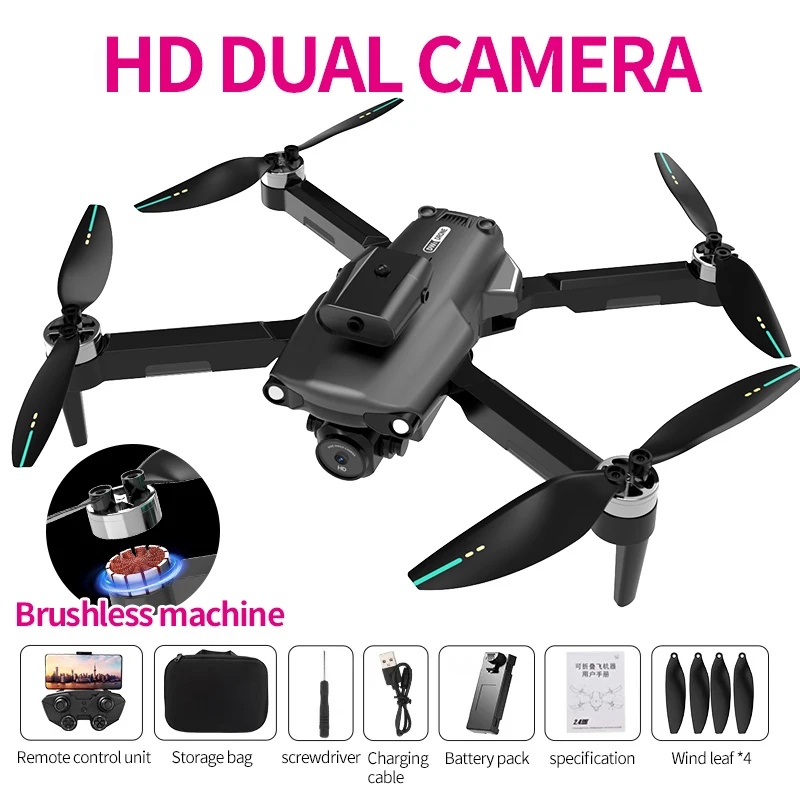 

Дрон DWI DOWELLIN X8 складной бесщеточный фиксированный с высоким оптическим потоком препятствия HD Двойная камера радиоуправляемый самолет детские игрушки подарки