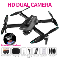 DWI DOWELLIN DRONE X8 Foldable Brushless Fixed High Optical Flow Obstacle Avoidance HD Dual Camera RC Plane  Children toys Gifts