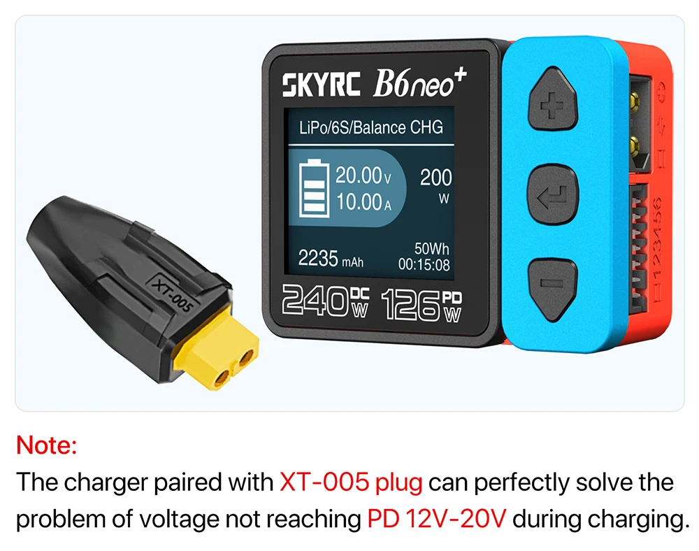 SKYRC B6neo / B6neo+ LiPo Battery Smart Balance Charger DC 200W PD 80W Input for RC Model Car Ship Boat Airplane