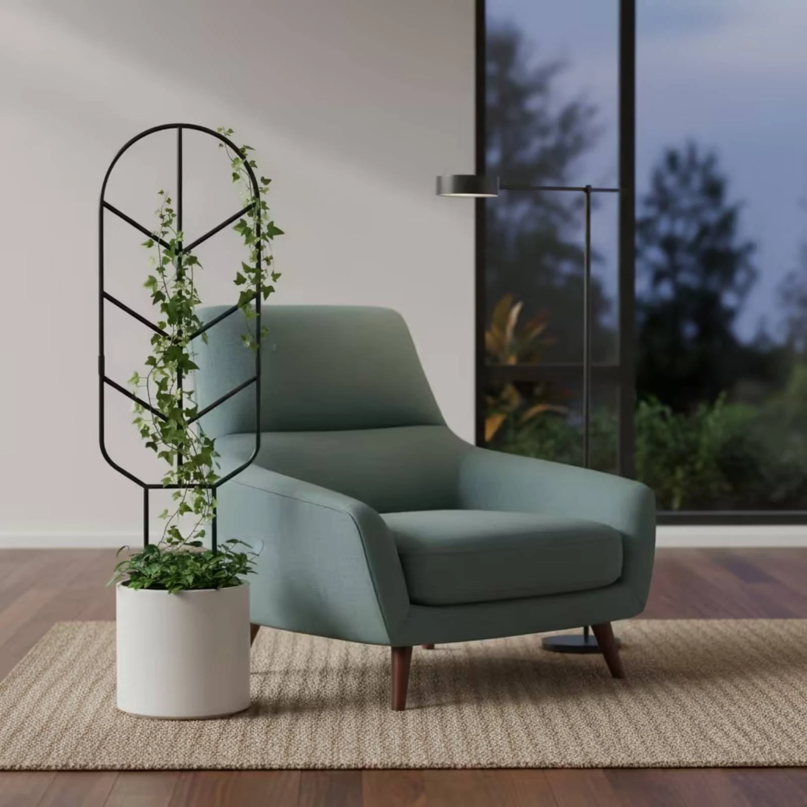 2 Pieces Garden Trellis with Stakes Decorative Climbing Plant Support Plant Support Frame Outdoor Long-Lasting for Gardeners