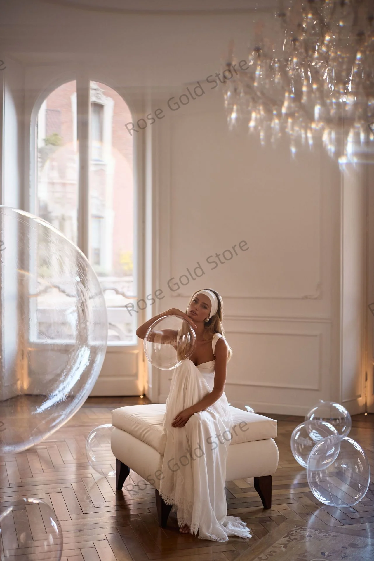 Elegant Sweetheart Wedding Dress for Women Customized Pleats Lace Floor Length Robes de Soriee Ruched Backless Bridal Gowns