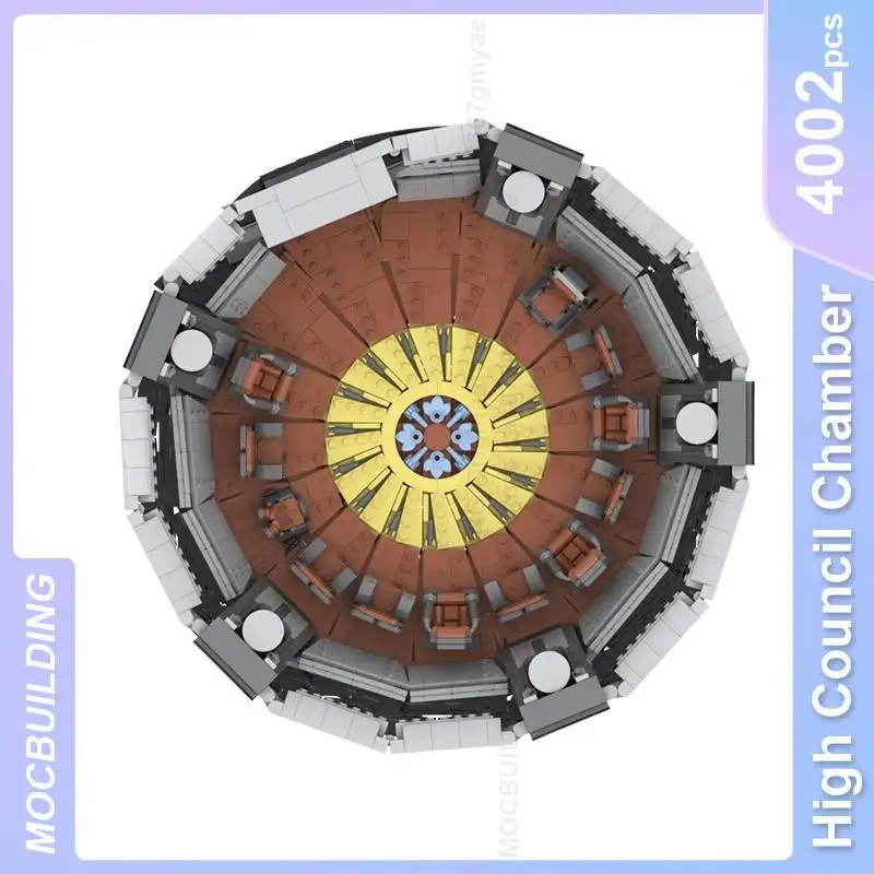 

MOC Building Blocks High Council Chamber Model DIY Assemble Bricks Educational Display Space Collection Xmas Toys Gifts 4002PCS