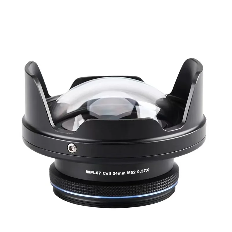 

Weefine WFL07 Scuba Diving Waterproof Fisheye Wide Angle Lens M52 24mm for Cell Smart Phone Housing Underwater Photography