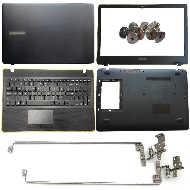 For Samsung NP300E5K NP300E5M NP3500EM NP300E5L Laptop LCD Back Cover/Front Bezel/Hinges Cover/Palmrest/Bottom Case Black