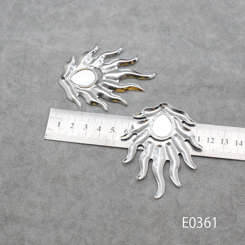 Peacock Feather Wing Filigree Wraps Connectors Metal Crafts Gift Hair Jewelry Accessories Ancient Fashion Decorative DIY Halo