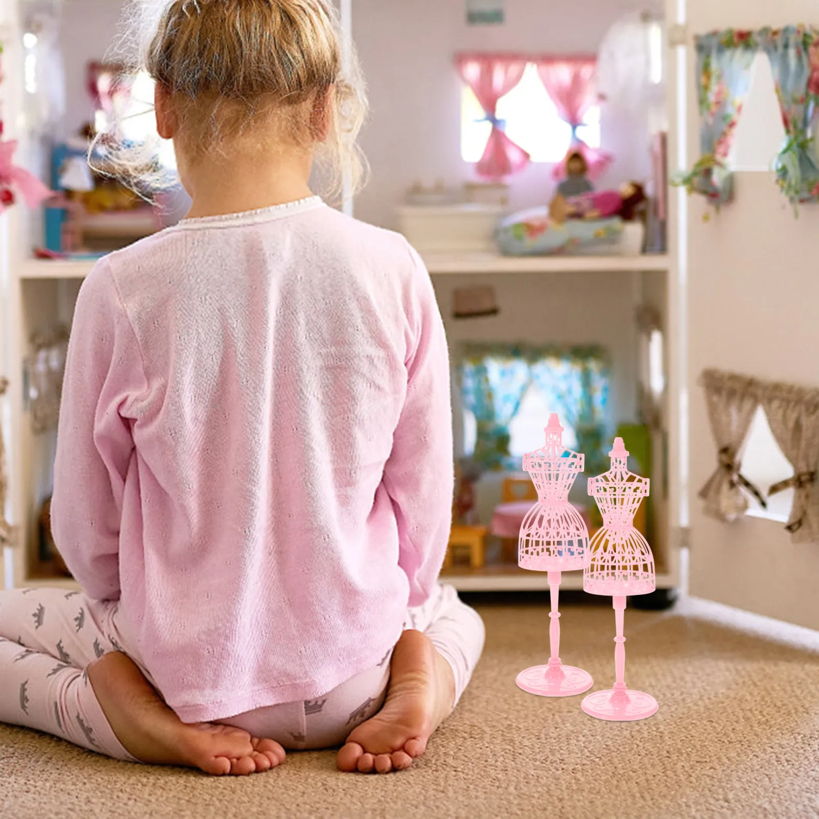 

Набор из 6 прочных маленьких манекенов-стойок для детской одежды, подарков и декора, подставка для женской одежды