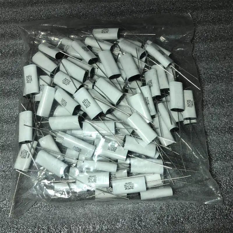 Film Capacitor for Audio Coupling, TechCap TC86 Series 0.1UF 1200V Non-polar Copper Lead  10pcs