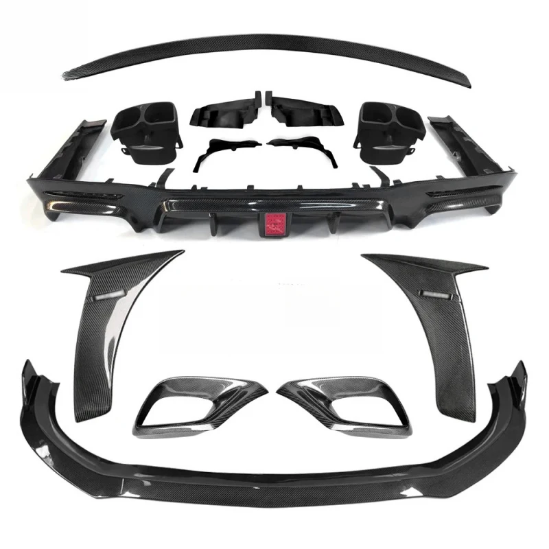 

Premium Car Accessories S63 S65 W222 LCI Full Carbon Fiber Body Kit Front Rear Lip Side Skirts Spoiler Mirror Durable