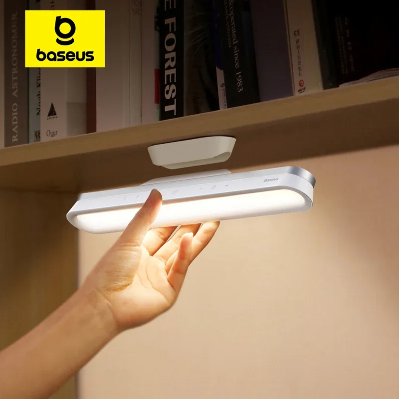 Baseus Magnetyczna lampa biurkowa Wisząca lampa stołowa LED Możliwość ładowania Bezstopniowe przyciemnianie Szafka Lampka nocna Szafa Szafa Lampka do czytania