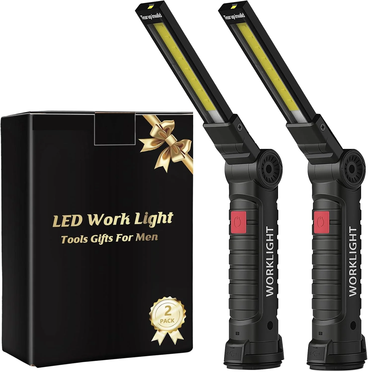 New Portable COB LED Flashlight USB Rechargeable Work Light Magnetic Lanterna Hanging Lamp with Built-in Battery Camping Torch