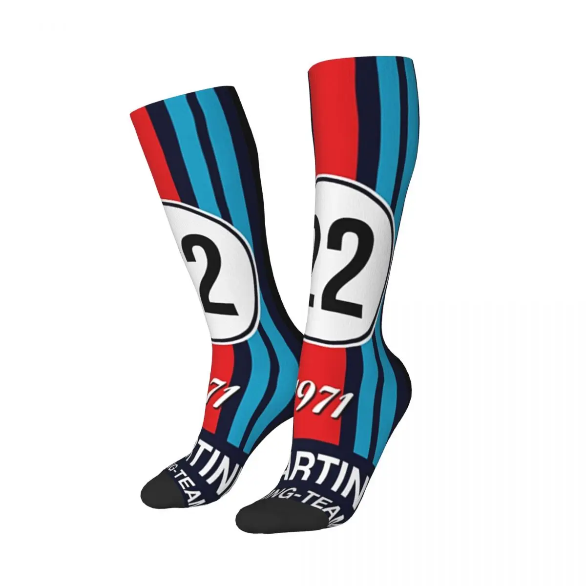 Martini Racing Team Socks Harajuku Sweat Absorbing Stockings All Season Long Socks Accessories for Man's Woman Birthday Present