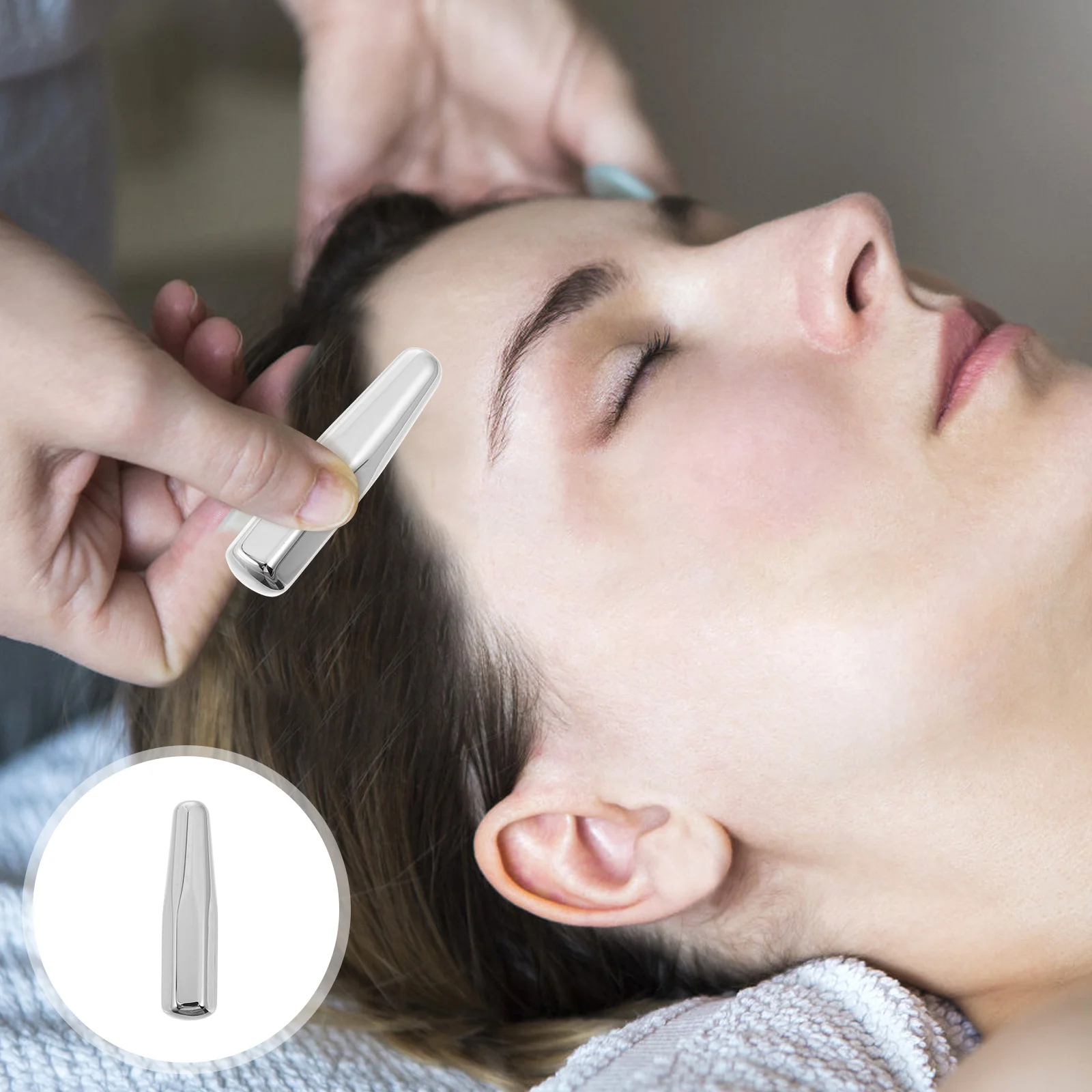 

1pc Titanium Hertz Energy Stone Massage Stick For Facial Body Skin Care Anxiety Relief Spa Tool Multi-Functional Scraping Pen