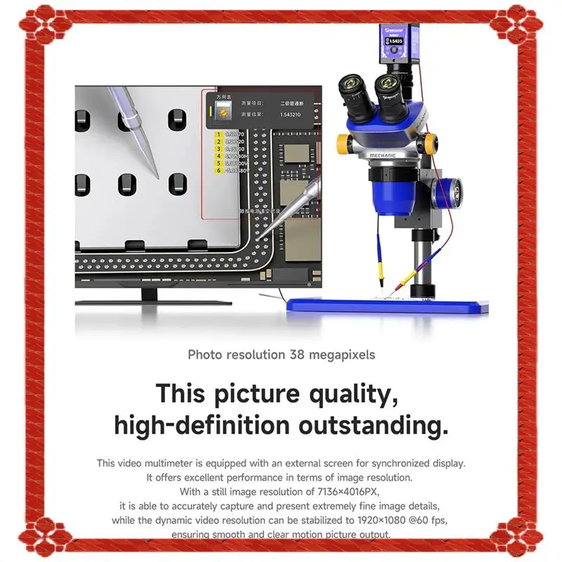 Consegna in 24 ore MECCANICO Tipo-C Interfaccia Uscita USB 4K Azione 2 Microscopio Video Multimetro 1080P 60FPS Per Strumenti di Riparazione PCB S