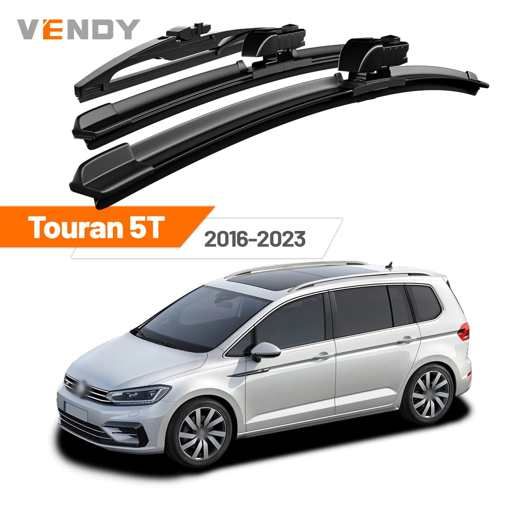 

For VW Touran 5T 2016-2023 2017 2018 2019 2020 2021 2022 Front & Rear Windshield Wiper Blades Windscreen Wipers Set Accessories