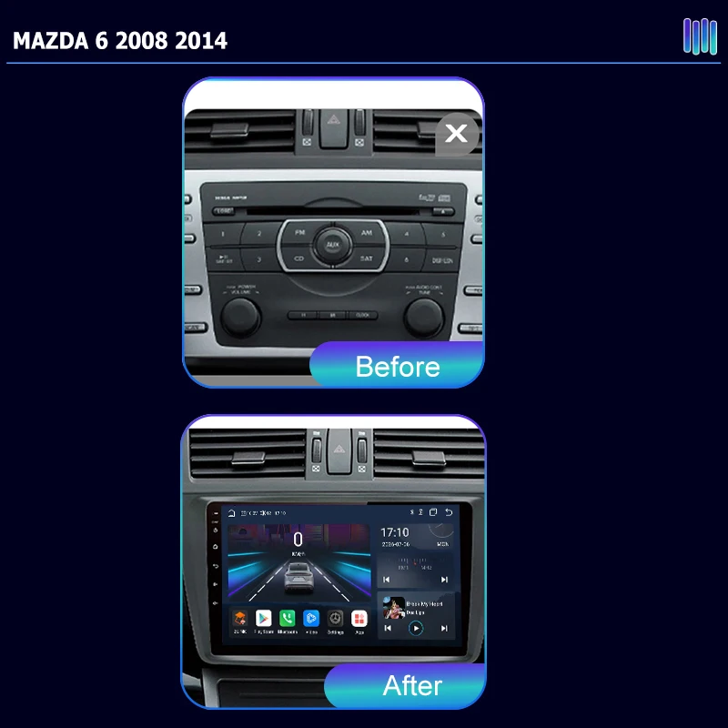 AI VOICE Android Car Radio Multimedia player for MAZDA 6 2008 2014 GPS Navigation Stereo Screen Video Tape Recorder Carplay