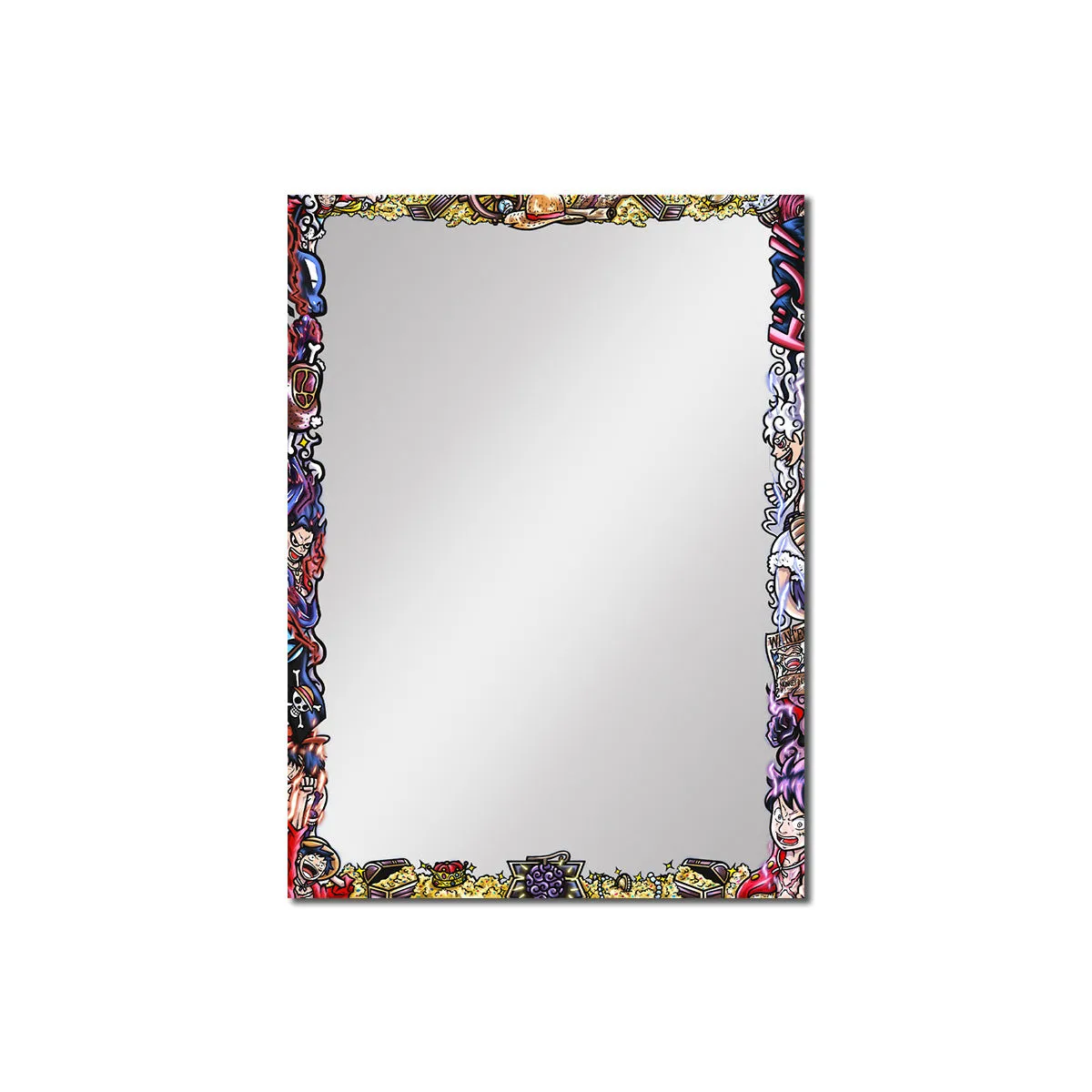 60Pcs/set 69X94Mm Diy Self Made One Piece Nika Luffy Transparent Card Sleeves Oka Shichibukai Frame Card Protective Cover