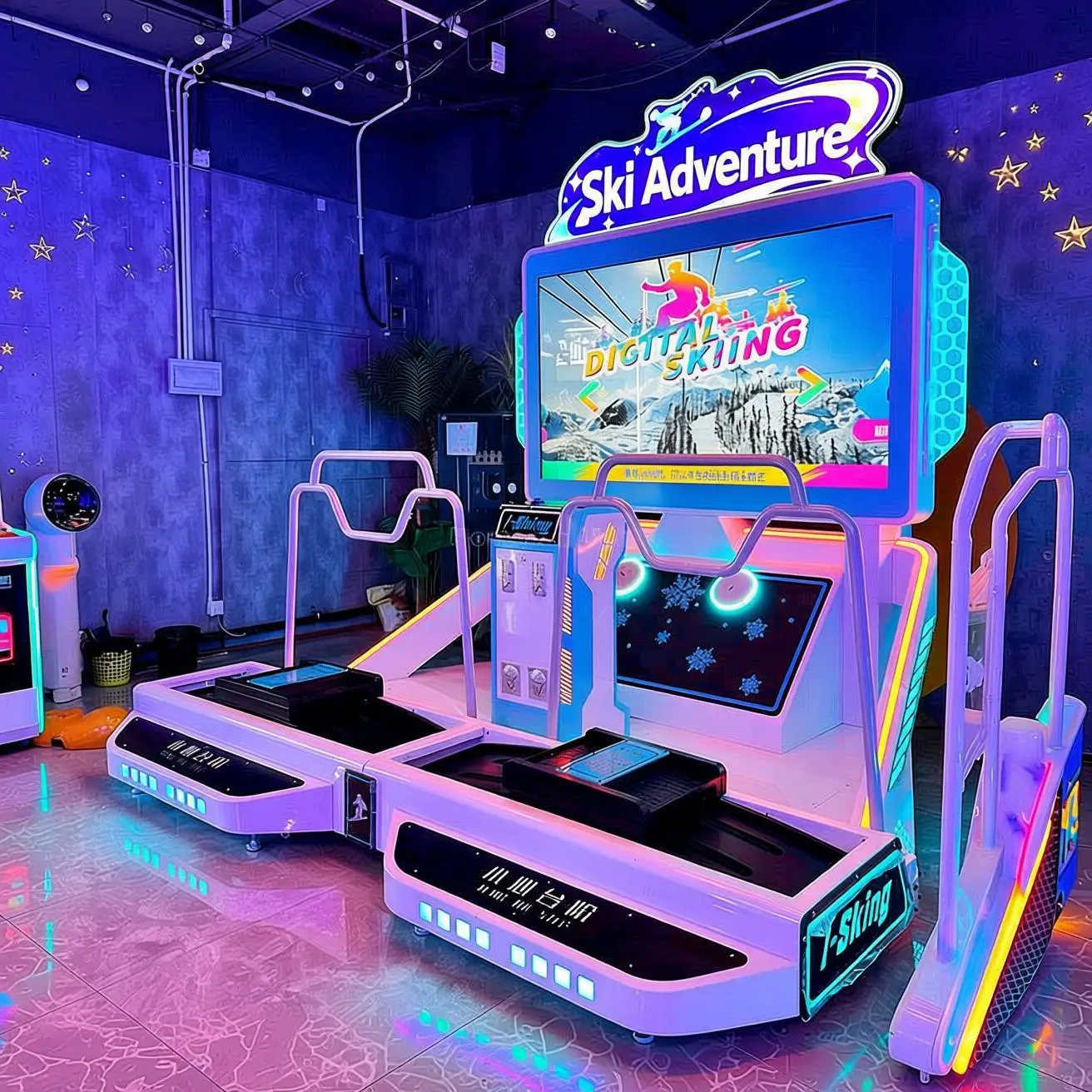 Adult Cade Ski Simulator Video Game Machine Indoor Entertainment Coin-Operated Redemption Snow Storm Effect Northern Lights