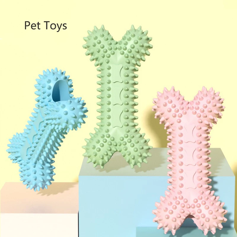 Silicone Molar Tooth Pet Toys Dog Bite Resistant Molars Training for Cats Dogs Slow Feeding Teeth Cleaning Toys Pets accessories