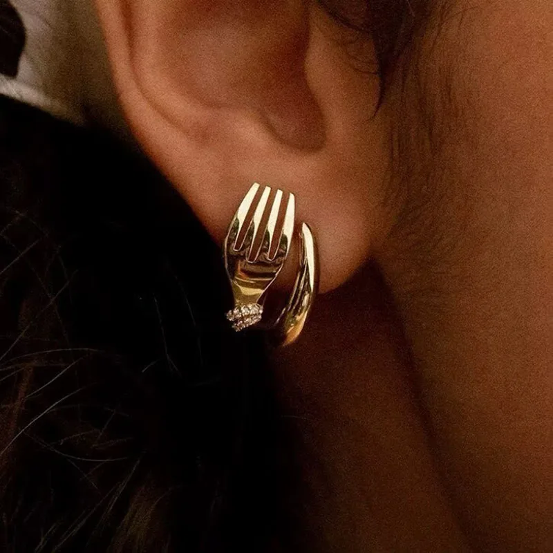 Fork spoon stud earrings for women cute funny earrings creative unique jewelry for kids teenage girls jewelry new in