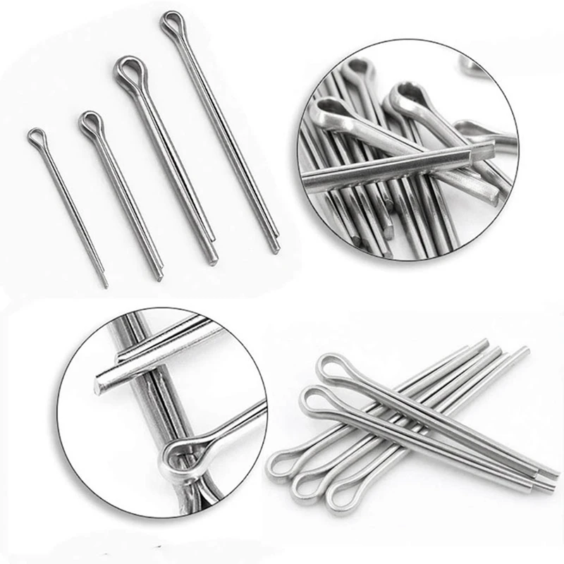 345Pcs 304 Stainless Steel Cotter Pin Assortment Kit M1.6/M2.5/M3.2/M4 6 Sizes For Car,Lawn Mowers Replacement Spare Parts image 5