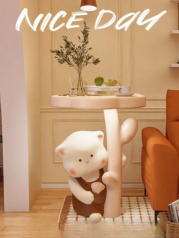 Cartoon Cat  Ornaments Indoor Home Decor Living Room Home Decor Collectible Cartoon Sculpture Bedroom Bedside Table
