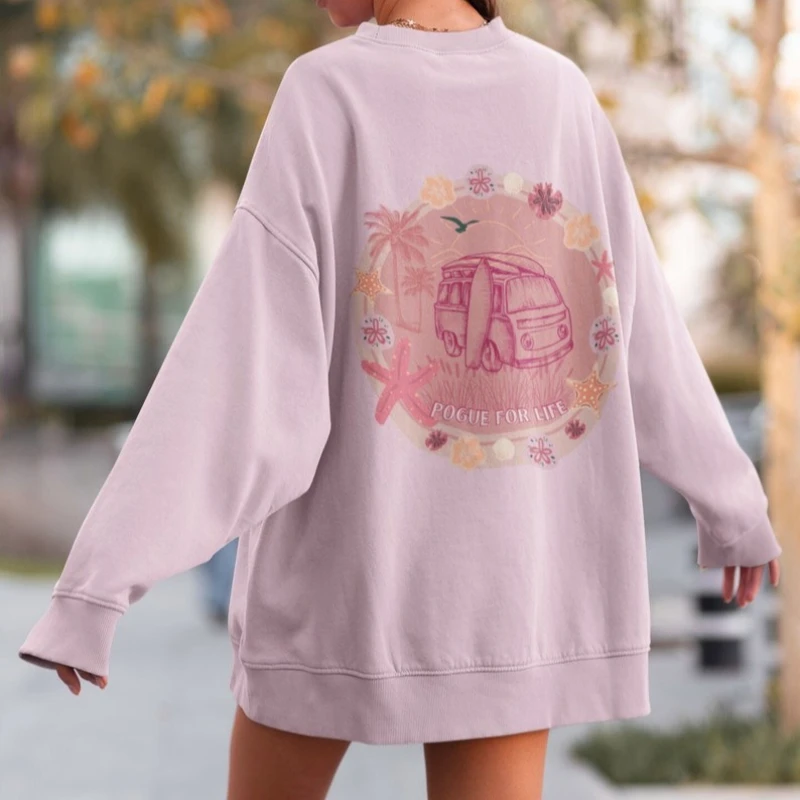 

Outer Banks Pogues John B Sarah Cameron OBX Paradise on Earth Madeline Cline Front Back Designs Free US Shipping Sweatshirt