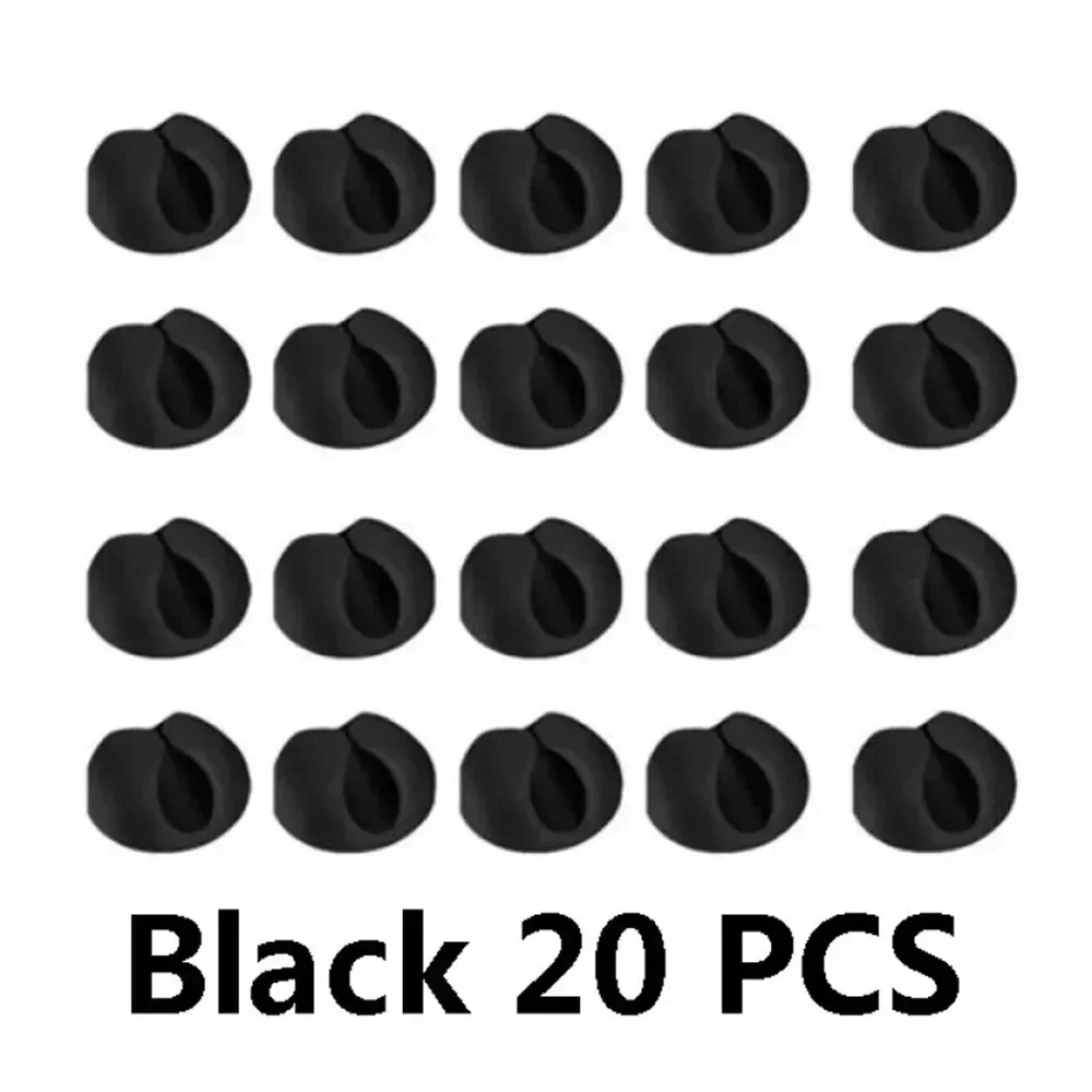 Silikon USB Kabel Organizer 20PCS Draht Wickler Schreibtisch Management Kabel Clip Ordentlich Für Maus Kopfhörer Headset Kabel Halter Schutz