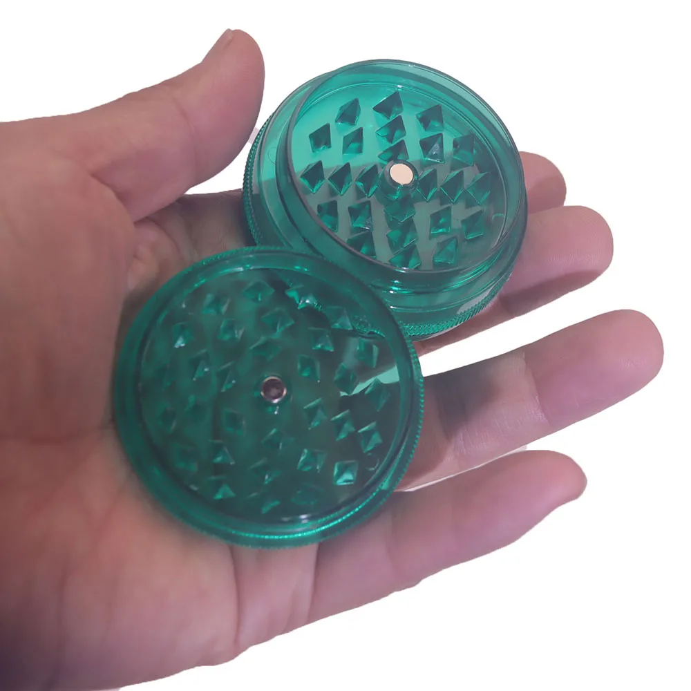 Colorful Manual Grinder - 6cm Diameter, 3-Layer Detachable, Shatterproof Plastic, Ideal for Home/Travel/Christmas