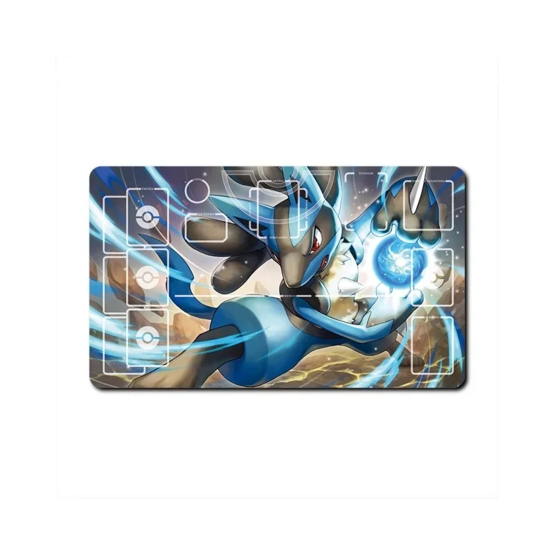 Pokemon Akari Irida Lucario Self Made Anime Game Character Self Made Classic Series Cards Pad Rubber Collection Card Dueling Mat