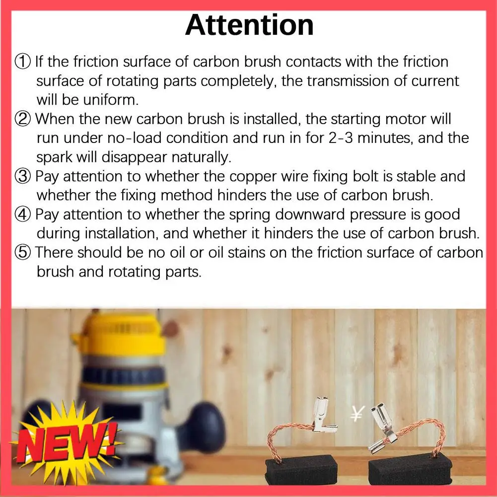 

B17C 4PCS Carbon Brush Compatible For DWP611 Porter Cable 450 Router, Replacement For DWP611PK, A27343 (6X9X19.5 Mm)