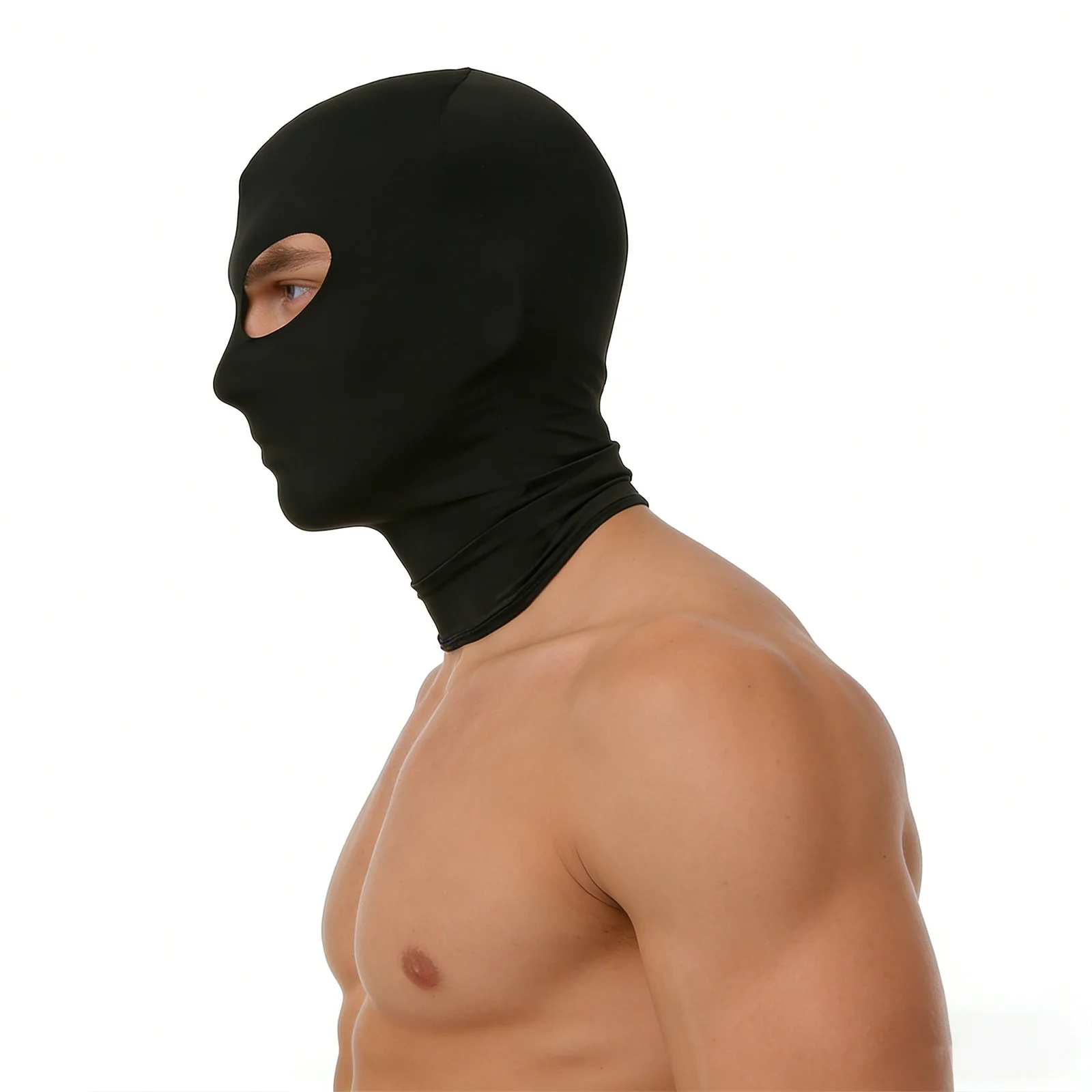 Balaclava-Mütze mit 2 Löchern, Vollgesichtsmaske für Männer, Motorrad- und Fahrrad-Kopf- und Nackenschutz, CS-Hut, Eisseide, UV-Schutz, Winddicht – Detail 11