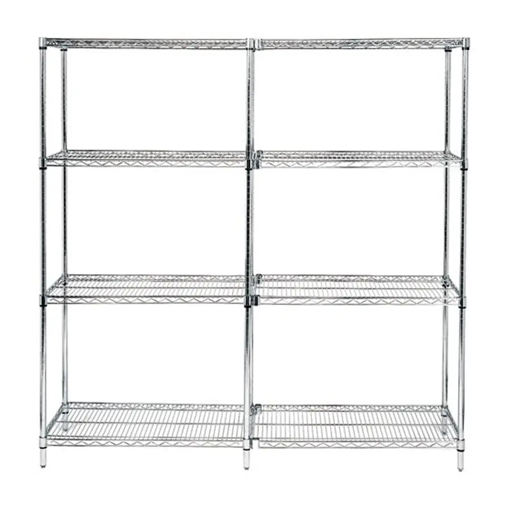 Kwantumopslagsystemen WR54-3060C Starterkit Voor 54 "Hoge 4-Tier Draadrekken, Chroomafwerking, 30" Breedte X 60 "Lengte