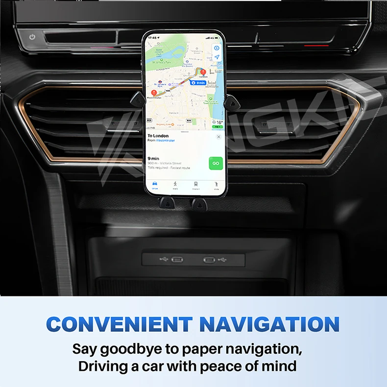 Für Seat Leon MK4 Cupra Leon Cupra Formentor 2020 2021 2022 2023 2024 2025 Auto Schwerkraft Magnetische Telefon Halter Halterung GPS stehen – Detail 6