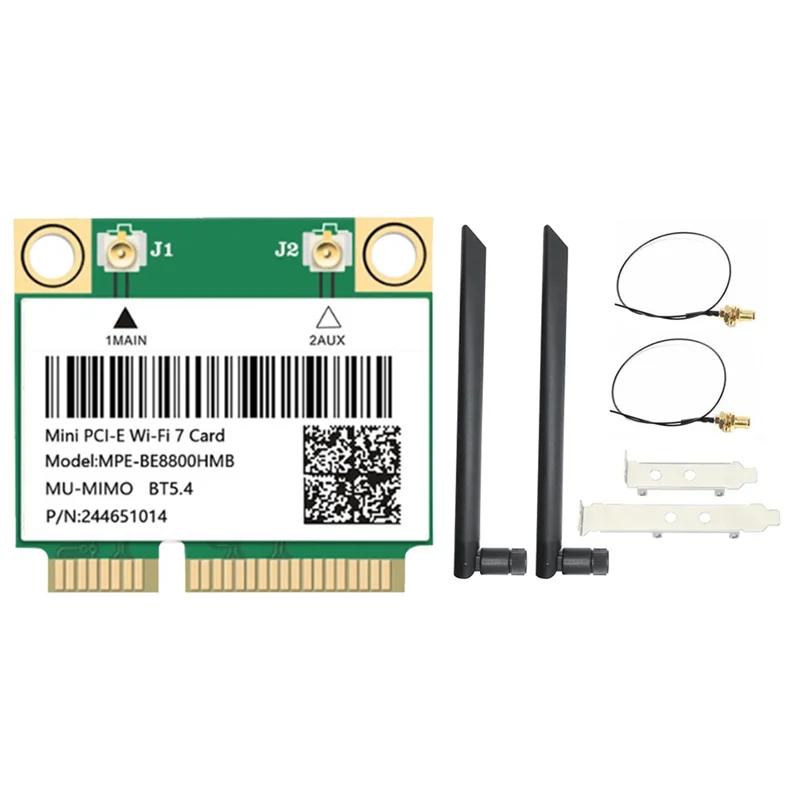 A52T 8774Mbps Wifi7 Card Kit BE200 Mini-PCIE Tri Band 2.4G/5G/6Ghz Wireless Network Adapter BT5.4 Wifi7 Module For Win10/11